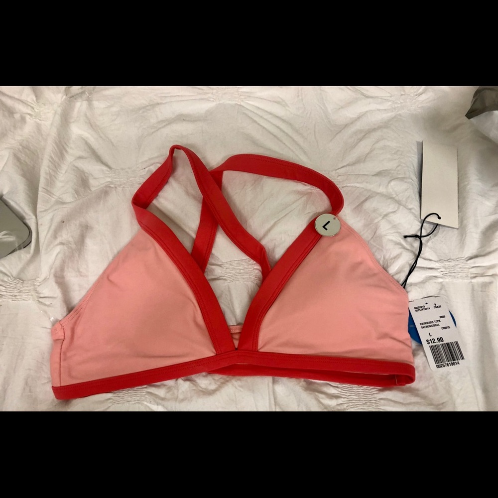 Red and pink Swim suit top